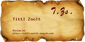 Tittl Zsolt névjegykártya